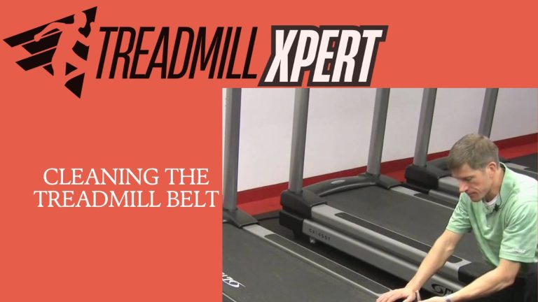 cleaning the treadmill belt