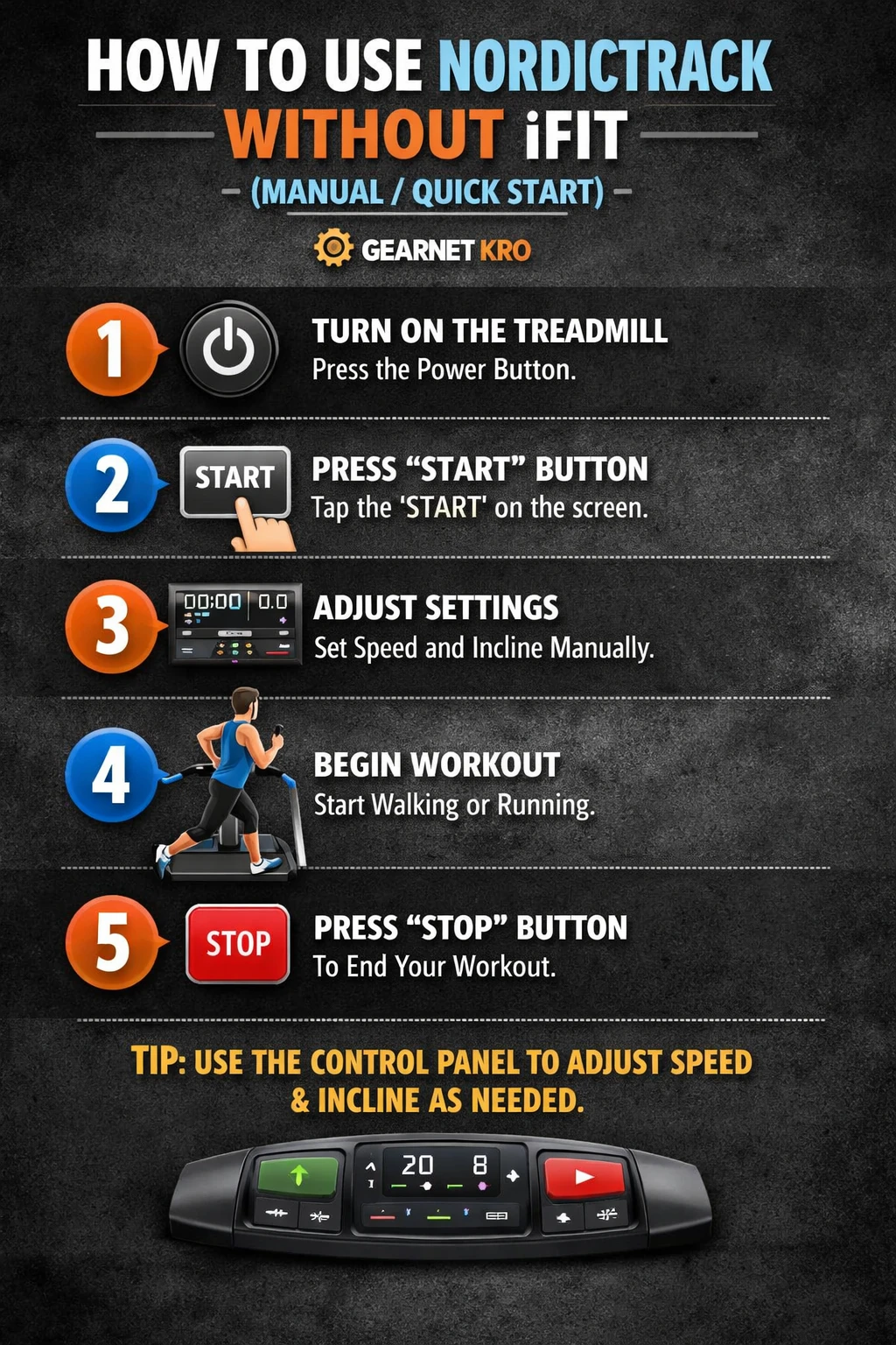 Bypass iFit on the NordicTrack Treadmill